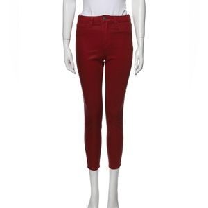 L’agence Margot Coated Skinny Jeans In Dark Berry… - image 1